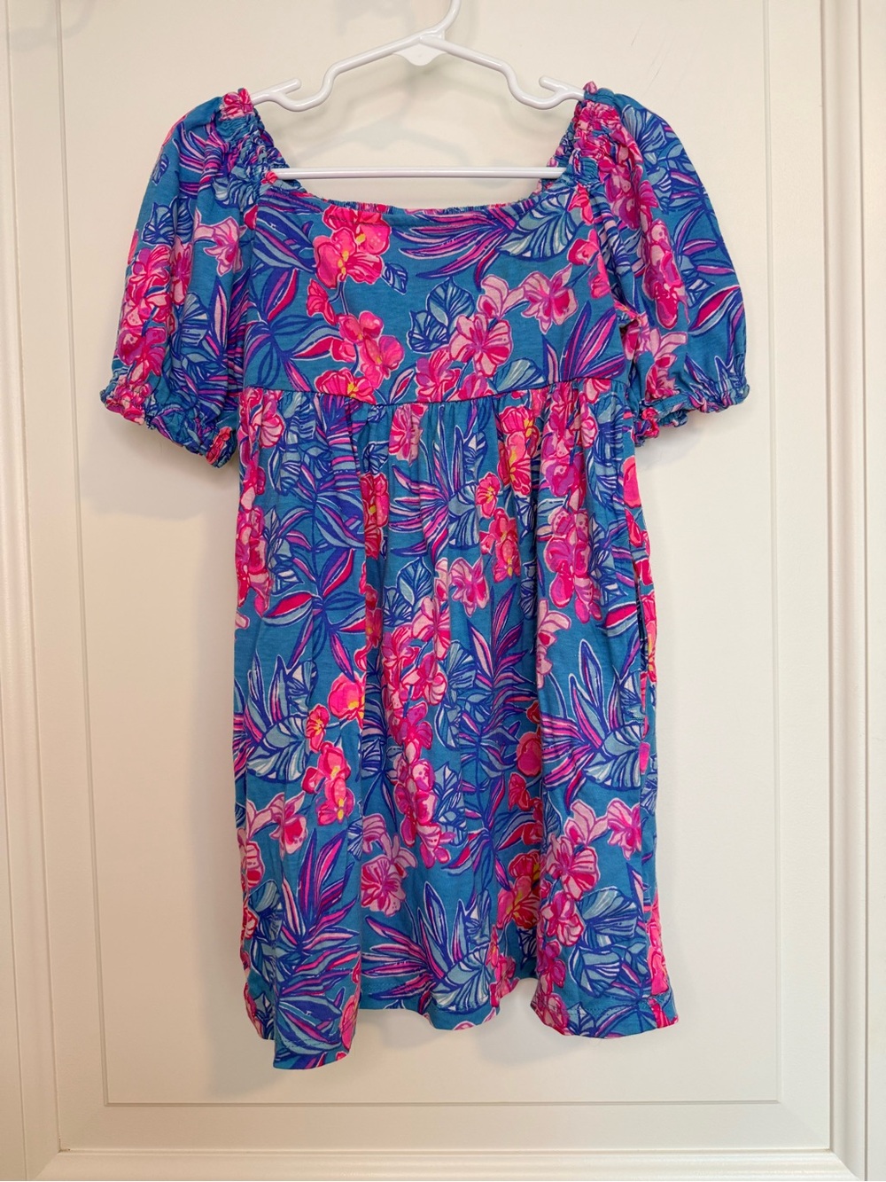 Lilly Pulitzer Blue Dress in Orchid Oasis children’s size 4-5